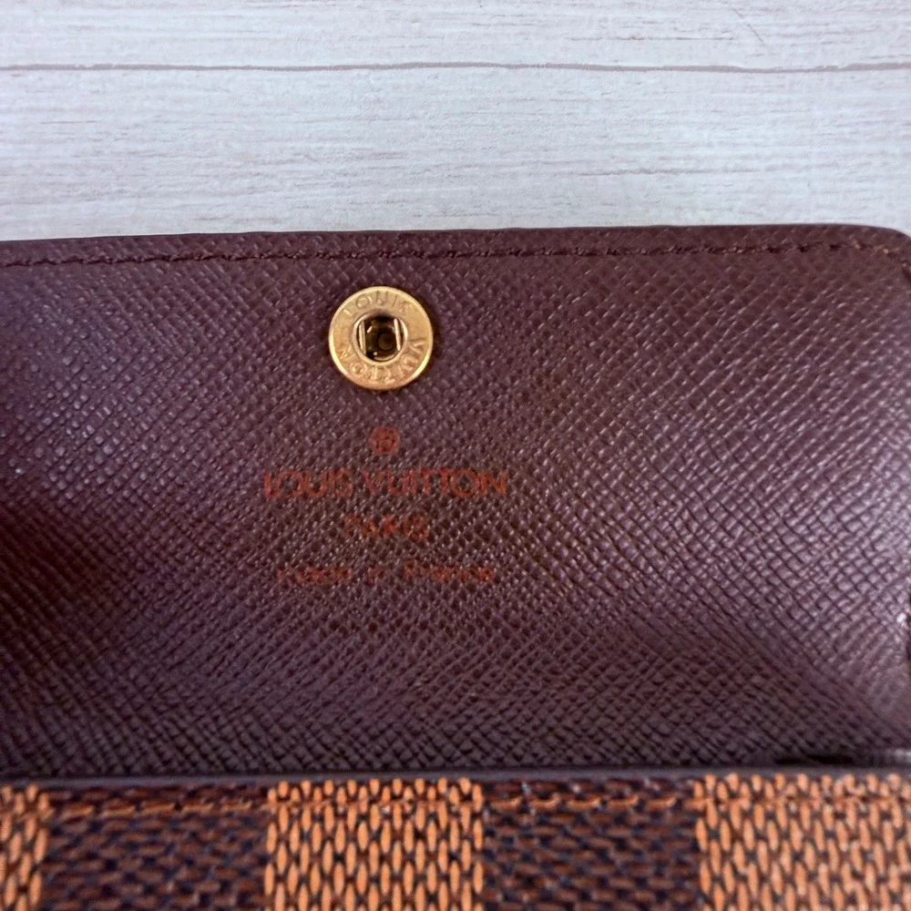 Louis Vuitton Ludlow Wallet Brown Damier Ebene Luxury Classic Coated Canvas